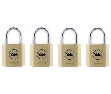 Picture of Yale Classic Series Outdoor Solid Brass Padlock 25mm with Multi-pack - Y110/25/115/4