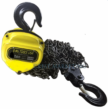 Picture of S-Ks Tools USA 5T Heavy Duty 5 Tons Chain Block (Yellow/Black)