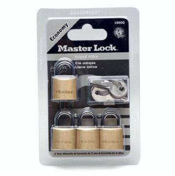 Picture of Master Lock Economy Brass Padlock 4 Sets No. 1900Q 19mm