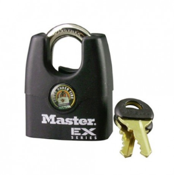 Picture of Master Lock 1-3/4in (44mm) Wide Laminated Steel Pin Tumbler Padlock with Shrouded Shackle