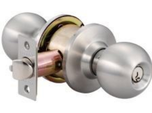 Picture of Ezset Entrance Cylindrical Knobset Satin Stainless Steel