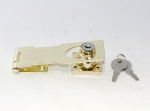 Picture of Yale 0095 Hasp & Staple with Lock - Bright Brass