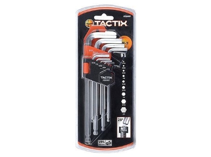 Picture of Tactix 9pcs. Ball End Allen Wrench - English