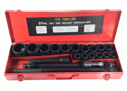 Picture of S-Ks Tools USA Impact Socket Set (Black), 34-2100B