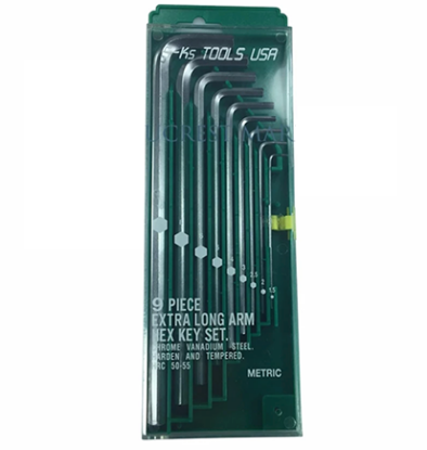 Picture of S-Ks Tools USA 042-9VC Extra Long Arm Allen Wrench Set (Silver) - Metric Size