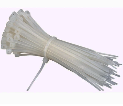 Picture of Taiwan White Cable Tie - 100 Pcs. per Pack - 2.5MM x6"