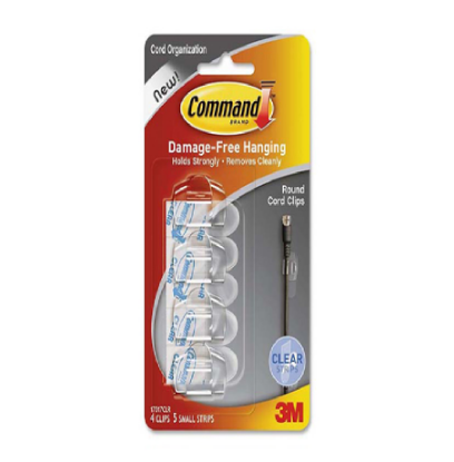 Picture of 3M Command Clear Round Cord Clips