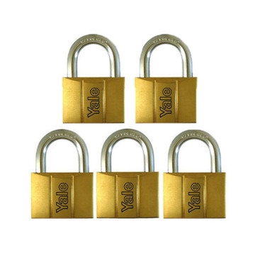 Picture of Brass Padlocks Key Alike 5 Pieces, Multi-Pack V140.60KA5