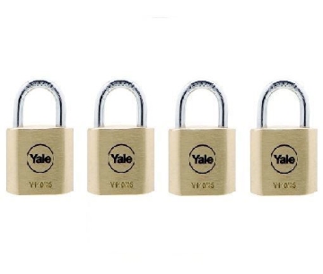 Picture of Yale Classic Series Outdoor Solid Brass Padlock 25mm with Multi-pack - Y110/25/115/4