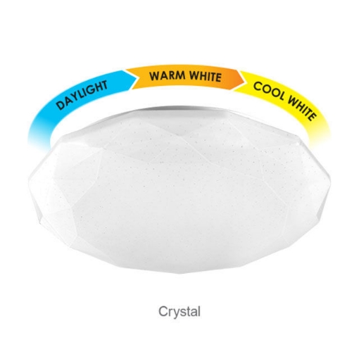 Picture of Firefly Functional LED 3-Color Ceiling Lamp Crystal (18 watts, 24 watts), ECL318TC