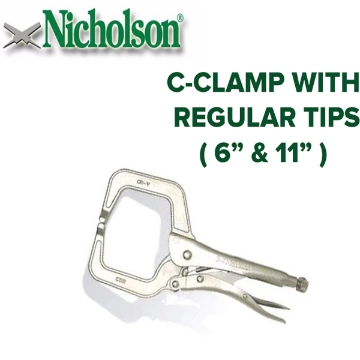 Show details for Nicholson Chrome-Moly Steel Locking Pliers, 219105NB Nicholson Chrome-Moly Steel Locking Pliers C Clamp w/ Regular Tip