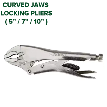 Show details for Nicholson Chrome-Moly Steel Locking Pliers, 219105NB Nicholson Chrome-Moly Steel Locking Pliers Curved Jaw
