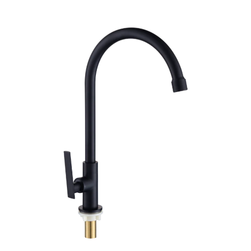 Picture of Axis Danube Pillar Tap Gooseneck  Matte Black, AXS01FD251B
