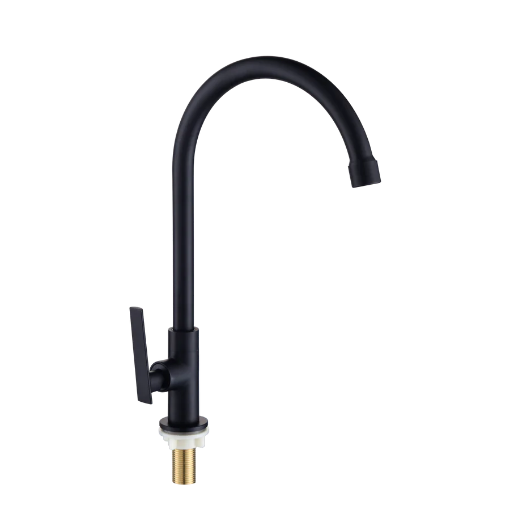 Picture of DANUBE PILLAR TAP GOOSENECK , MATTE BLACK-AXS01FD251B