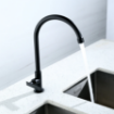Picture of DANUBE PILLAR TAP GOOSENECK , MATTE BLACK-AXS01FD251B