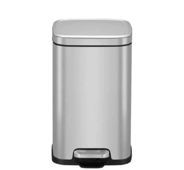 Picture of EKO STELLA STEP BIN 12L BRUSHED STAINLESS STEEL - ESSBBSS2600