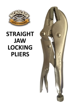 NICHOLSON CHROME-MOLY STEEL LOCKING PLIERS - CURVED JAWS 7" NICHOLSON CHROME-MOLY STEEL LOCKING PLIERS - CURVED JAWS 7"