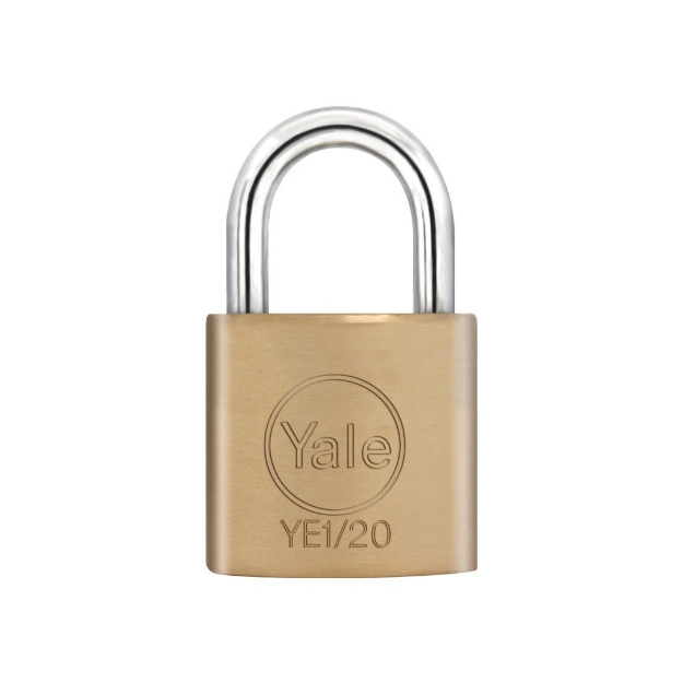Picture of Yale YE1/20/122/1, Long Shackle Brass Padlock, YE1201221