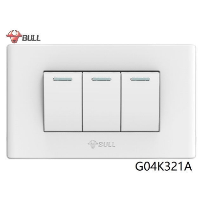 Picture of Bull 3 Gang 1 Way Switch Set (White), G04K321A