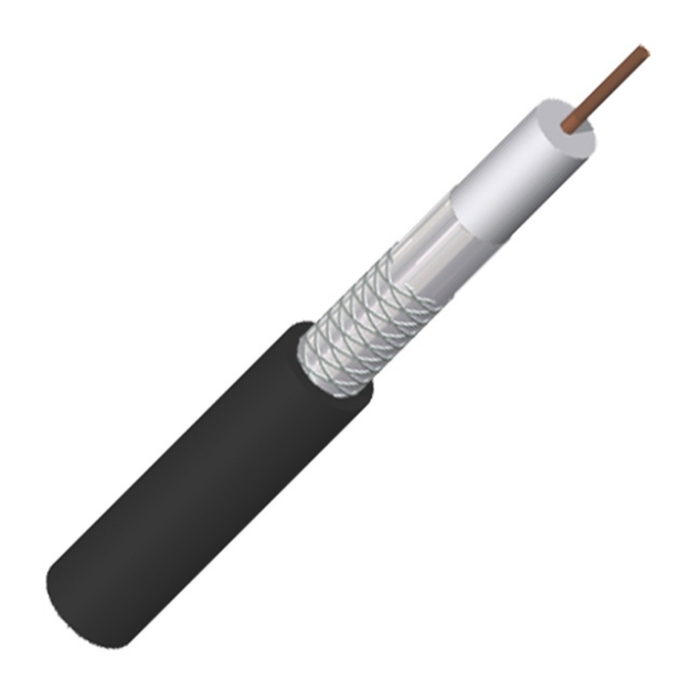 Picture of ROYU Coaxial Cable RG59, Copper Clad Steel Conductor, High Performance Braided Dual Shield - RRG59CCSDS305