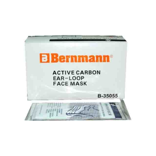 Picture of BERNMANN 4-Ply Latex-Free Active Carbon Face Mask 50 Pieces Per Box B-35055