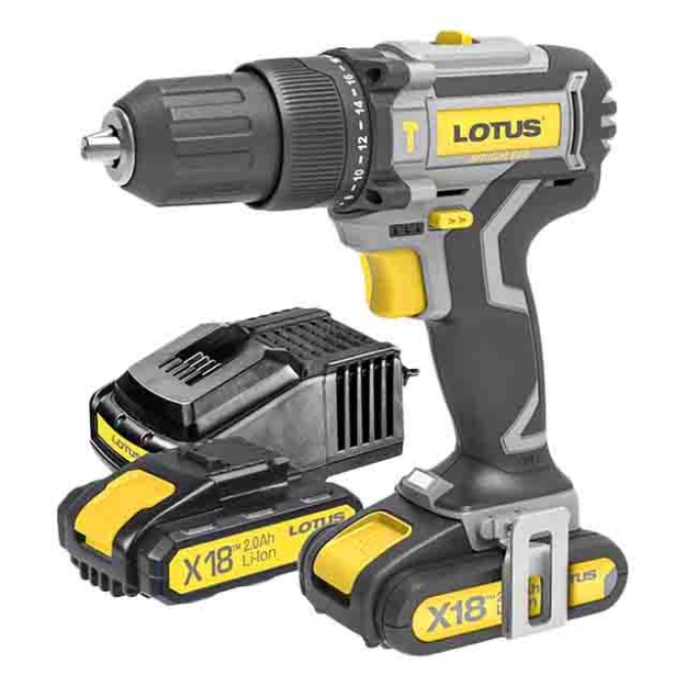 Picture of LOTUS 18V X-line Impact Drill w/ 2pcs Battery & Charger LTHD18VLI-2BLX