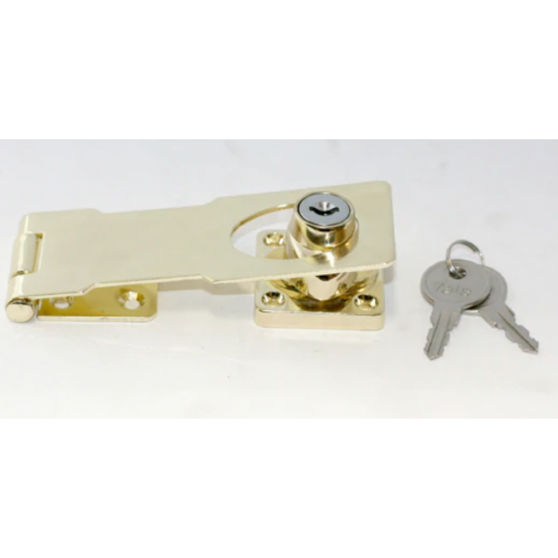 Picture of CYLINDRICAL SAFETY HASP BRIGHT BRASS-YLH095USB3