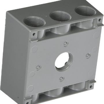 Picture of WEATHERPROOF OUTLET BOXES-ALUMINUM DIE CAST, 2 GANG RECTANGULAR WP BOX