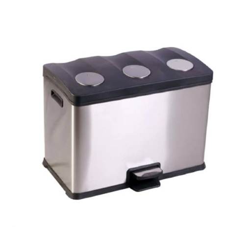 Picture of EKO REJOICE RECYCLING BIN 36L BRUSHED STAINLESS STEEL - ERRBBSS5400
