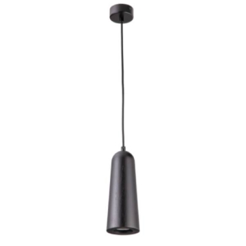 Picture of ACO ASHWOOD ROUND TUBE PENDANT LIGHT BLACK 6W