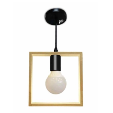 Picture of ACO WOODEN SQUARE PENDANT LIGHT