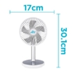Picture of ACO RECHARGEABLE RETRACTABLE MINI TABLE FAN WITH LED LIGHT 2000mAh WHITE